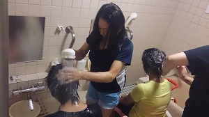 内部研修～洗髪～